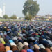 SRINAGAR, OCT 22 (UNI) Devotees offering  congregational prayers at Hazratbal shrine on the occasion of following Friday of Eid-e-Milad-un-Nabi (SAW). UNI PHOTO SRN6
