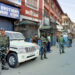SRINAGAR, APR 4 (UNI):-Security forces at Maisuma area in the heart of Srinagar city where unidentified militants attacked a CRPF patrol in which a jawan was killed another wounded on Monday. UNI PHOTO-111U
