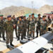LADAKH, MAY 12 (UNI):- Chief of Army Staff General Manoj Pande visiting Ladakh Sector on Thursday. UNI PHOTO-68U