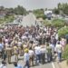 Samba: Members of Teachers Association of Jammu and Kashmir block the Jammu-Pathankot highway during a protest over the killing of government teacher Rajni Bala, in Samba,