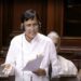 New Delhi, Mar 23 (ANI): Union Minister of State for Home Affairs Nityanand Rai speaks in the Rajya Sabha during the second part of Budget Session of Parliament, in New Delhi on Wednesday. (ANI Photo/Sansad TV)