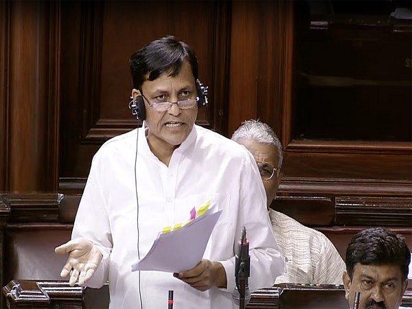 New Delhi, Mar 23 (ANI): Union Minister of State for Home Affairs Nityanand Rai speaks in the Rajya Sabha during the second part of Budget Session of Parliament, in New Delhi on Wednesday. (ANI Photo/Sansad TV)