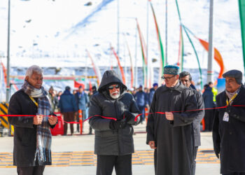 PM inaugurates Sonamarg Tunnel project at Sonamarg, in Jammu and Kashmir on January 13, 2025.