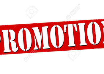 Stamp with word promotion inside, vector illustration